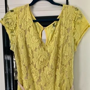 Yellow lace dress